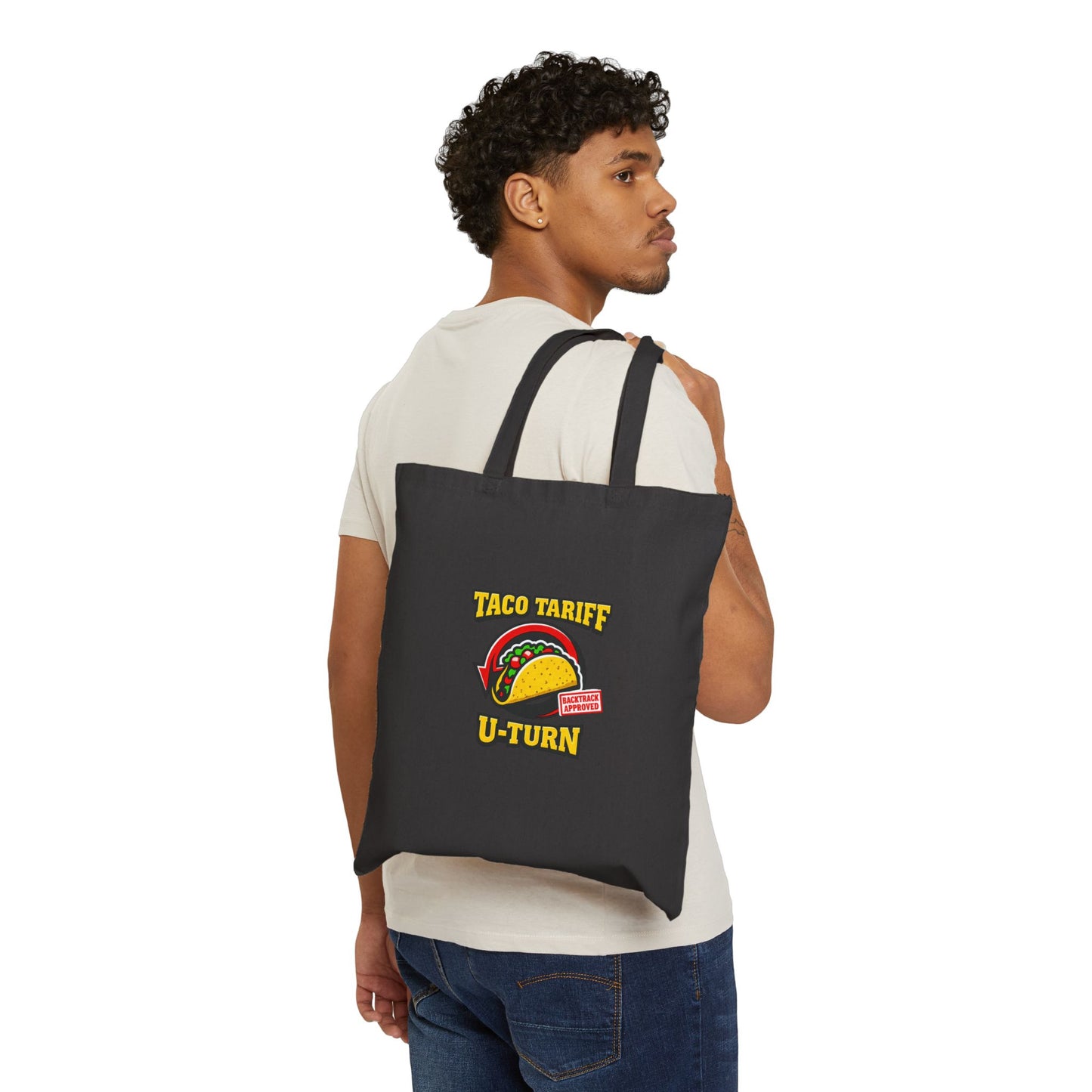 Taco Tariff U-Turn Tote | political joke, protest typography