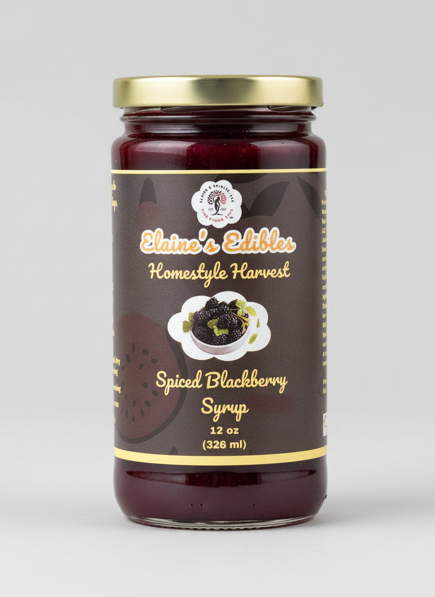 Spiced Seedless Blackberry Syrup