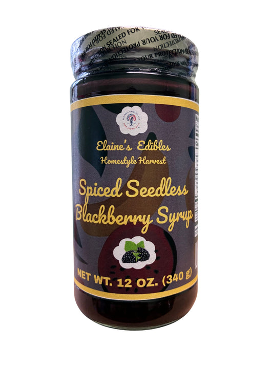 Spiced Seedless Blackberry Syrup