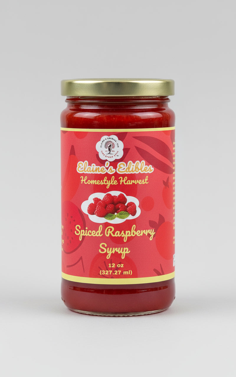 Spiced Seedless Raspberry Syrup