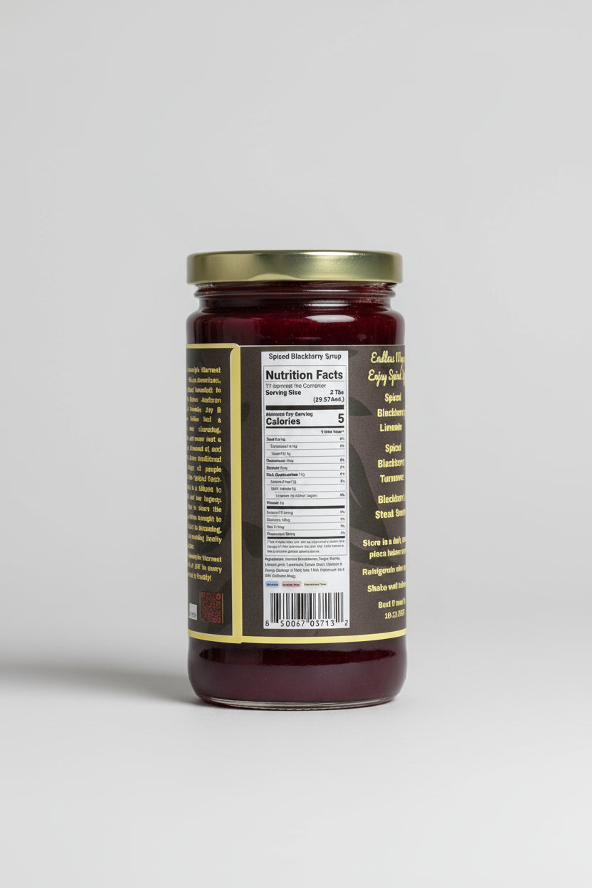 Spiced Seedless Blackberry Syrup