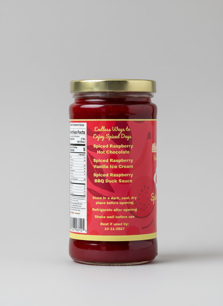 Spiced Seedless Raspberry Syrup