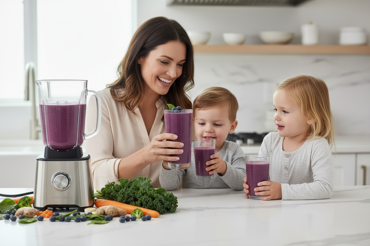 add a mother, son, and daughter to the photo